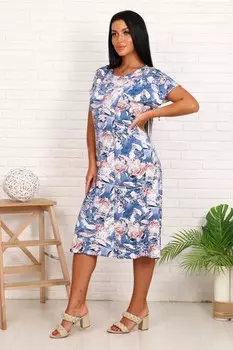 Платье вискозное Крис (синее)