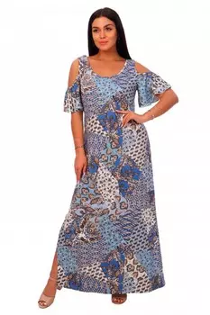 Платье вискозное Крым (голубое)