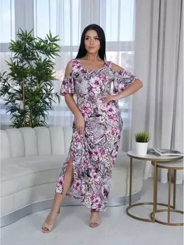 Платье вискозное Крым (розовое) рр