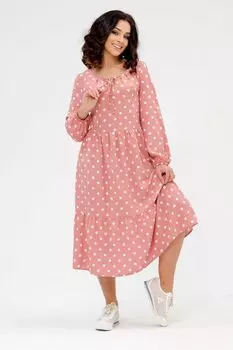 Платье вискозное Лавели (пудровое)