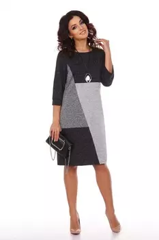 Платье вискозное Марьенна (серое)