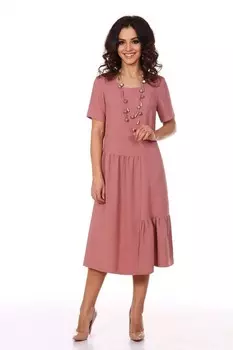 Платье вискозное Мардж (пудрово-розовое)