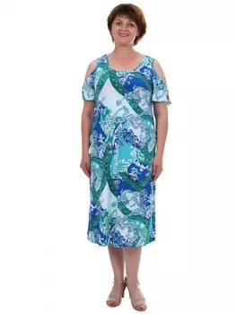 Платье вискозное Мартина (бирюзовое) рр