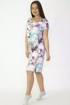 Платье вискозное Модеста (розовые цветы) рр