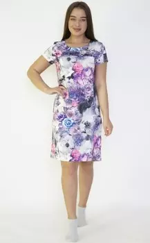 Платье вискозное Модеста (сиреневые цветы) рр