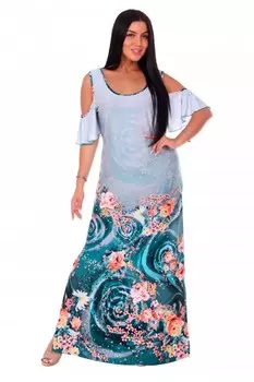 Платье вискозное Ницца (изумрудное) рр