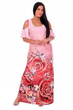 Платье вискозное Ницца (розовое)