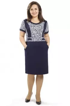 Платье вискозное Нина (синее) рр