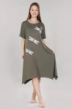 Платье вискозное Орлаг (оливковое)