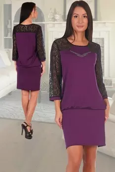 Платье вискозное Премьера (фиолетовое) рр