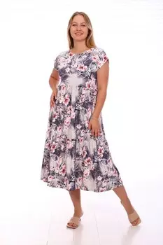 Платье вискозное Розетта (графитовый)