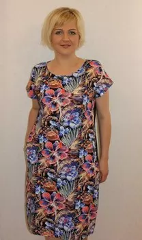 Платье вискозное Синди (цветы)