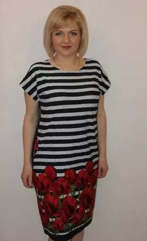 Платье вискозное Синди (маки) рр