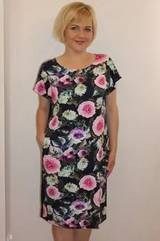 Платье вискозное Синди (розы) от