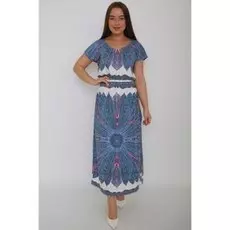 Платье вискозное Сказка (синее)