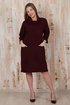 Платье вязанное Ирен (бордовое)