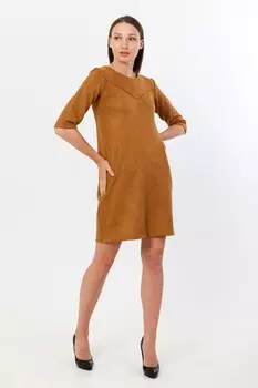 Платье замшевое Анжиолетта (охра)