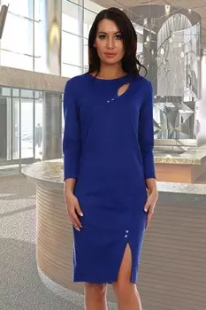 Платье замшевое Матэо (васильковое)