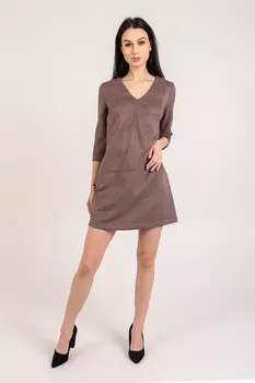 Платье замшевое Радослава (коричневое)