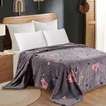 Плед из велсофта 1,5-спальный Любовь