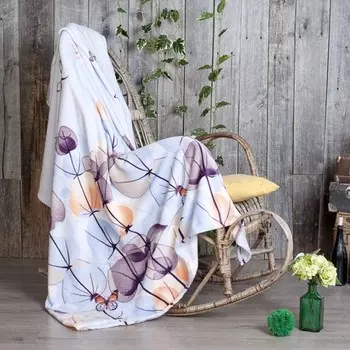 Плед из велсофта 2-спальный Хлопок