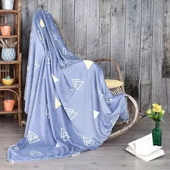 Плед из велсофта 2-спальный Треугольники от