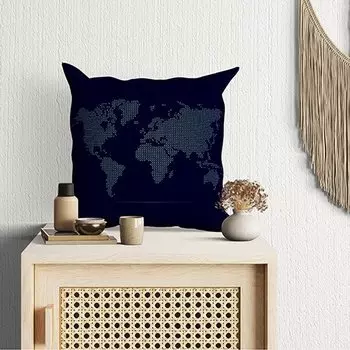 Подушка декоративная 40x40 География
