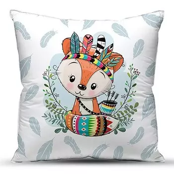 Подушка декоративная 40x40 Лисёнок охотник