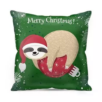 Подушка декоративная 40x40 Новогодний ленивец