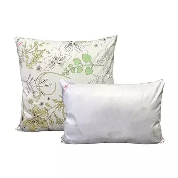 Подушка лебяжий пух 50x70 с чехлом из тика