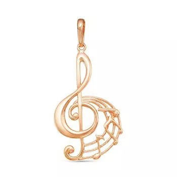 Подвеска бижутерия Нота (золочение) зк
