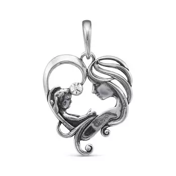 Подвеска бижутерия Счастье (серебрение) зк