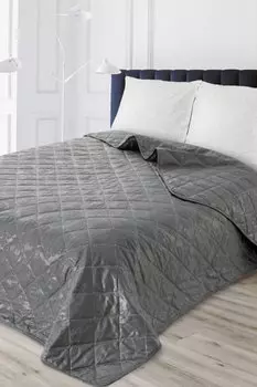 Покрывало из микрофибры 180x215 Элегант (серое)