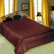 Покрывало стеганое из тафты евро макси Блеск (шоколадное)