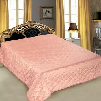 Покрывало стеганое из тафты евро макси Блеск (персиковое)