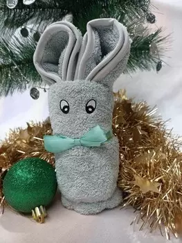 Полотенце из микрофибры 31x72 Ушки (зеленое) зк