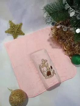 Полотенце из микрофибры 32x72 Кролик (розовое) зк