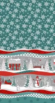 Полотенце из рогожки 40x75 Зимняя сказка зк