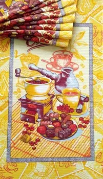 Полотенце вафельное 34x62 Заряд бодрости (желтое)