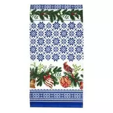 Полотенце вафельное 37x70 Кардиналы (синее)