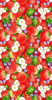 Полотенце вафельное 40x75 Клубника зк