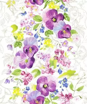 Полотенце вафельное 50x63 Анютины глазки зк