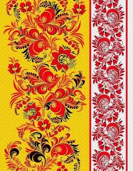 Полотенце вафельное 50x63 Хохлома зк