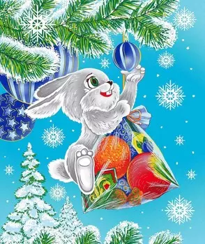 Полотенце вафельное 50x63 Новогодний подарок зк