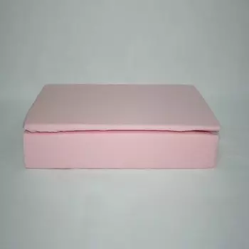 Простынь на резинке трикотажная 120x200 (розовая) зк