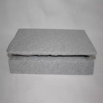 Простынь на резинке трикотажная 160x200 (серая) зк