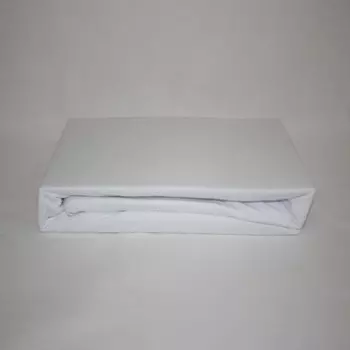 Простынь на резинке трикотажная 200x200 (белая) зк