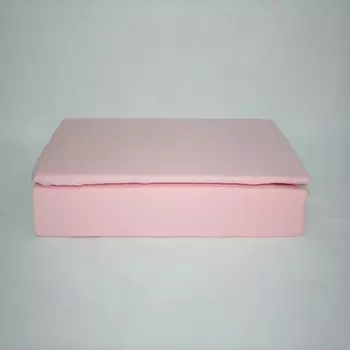 Простынь на резинке трикотажная 90x200 (розовая) зк