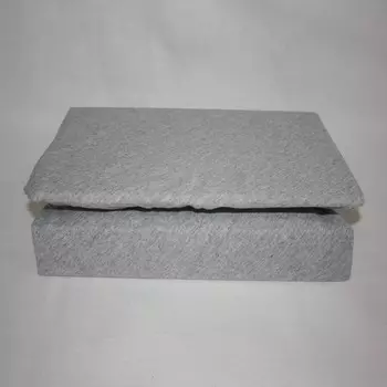 Простынь на резинке трикотажная 90x200 (серая) зк2