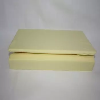 Простынь на резинке трикотажная 90x200 (желтая) зк